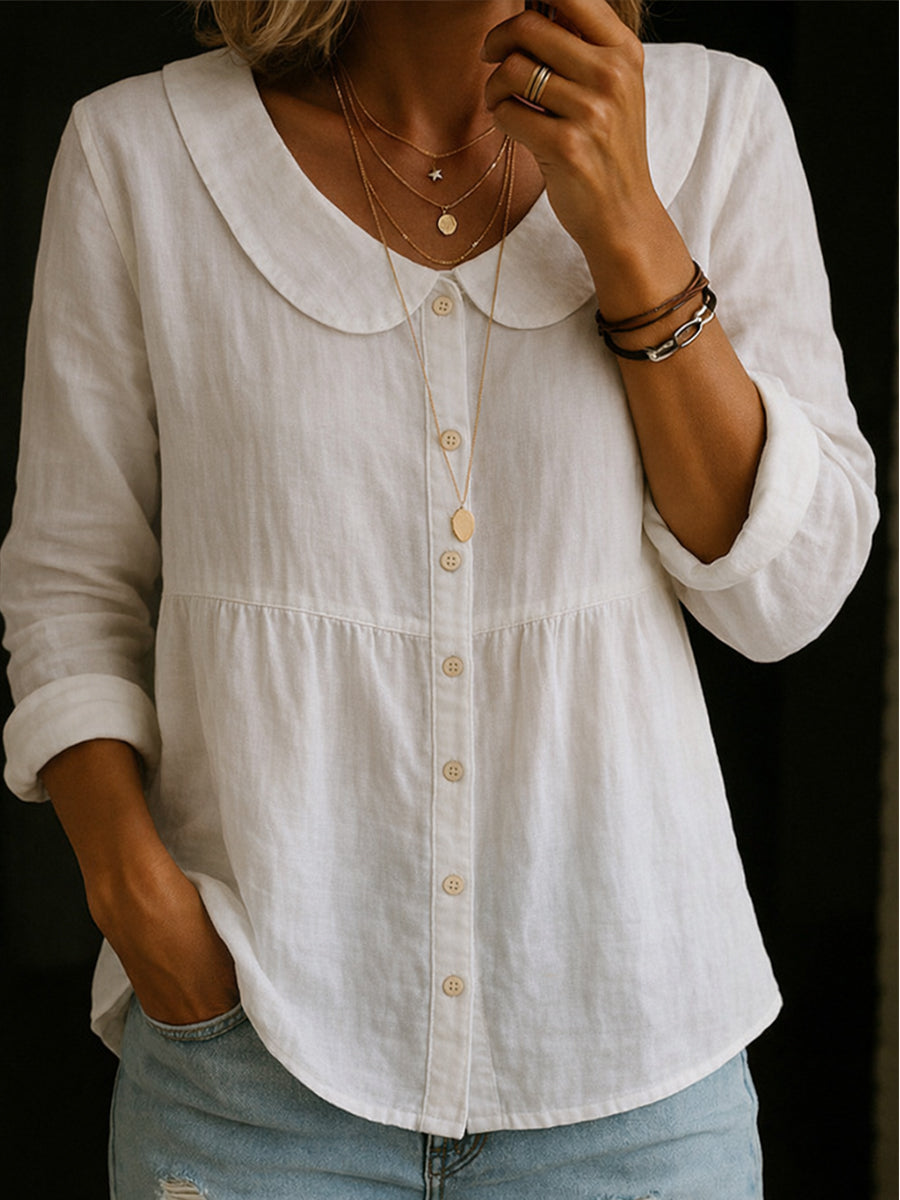 Arlir | Soft Linen Blouse with Collar