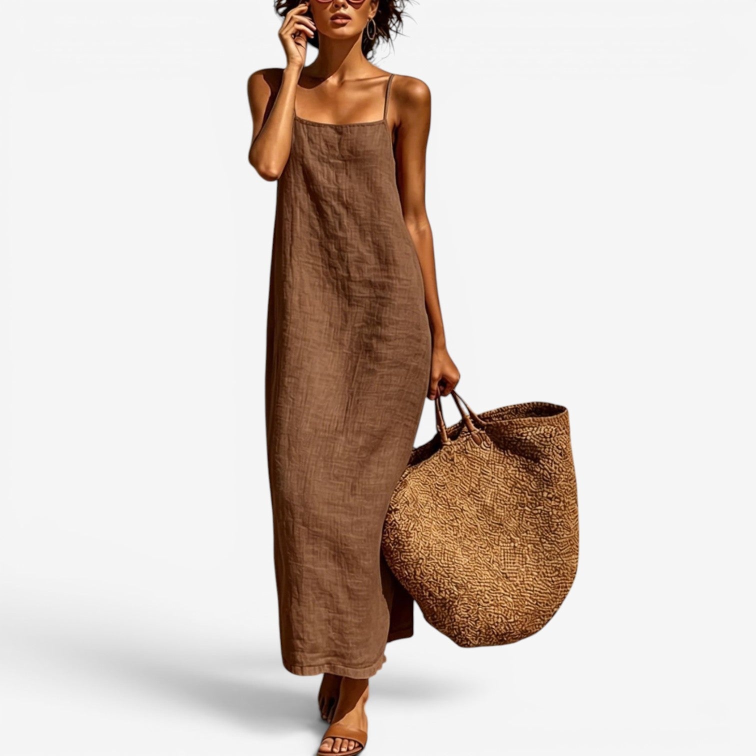 Desiree™ Abito sottoveste lungo in lino