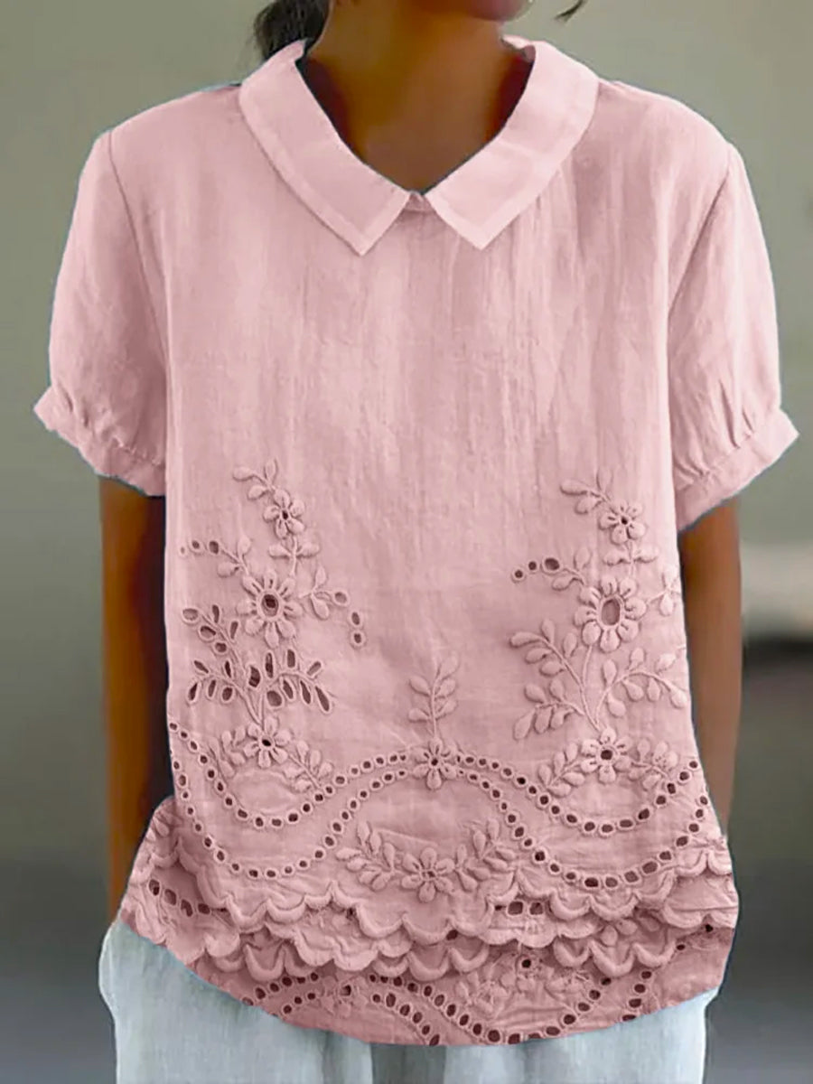 Margherita | Camicia Ricamata a Fiori