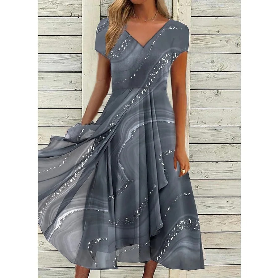 ZARA – FLOWING V-NECK MIDI
