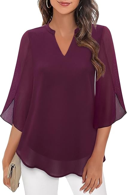 Claudia I Blouse with V-Neck