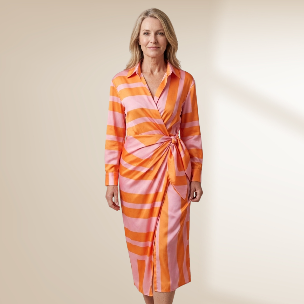 Cecilia™ Elegant Striped Dress