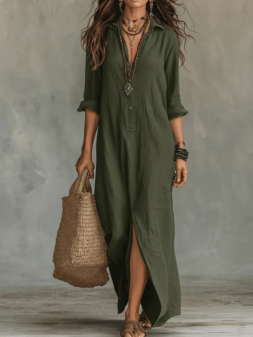 Patrizia | Vestito Maxi Senza Sforzo con Silhouette Flattering per un Uso Quotidiano Versatile