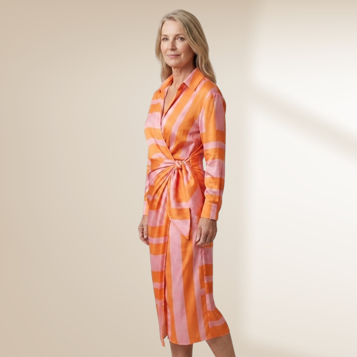 Cecilia™ Elegant Striped Dress