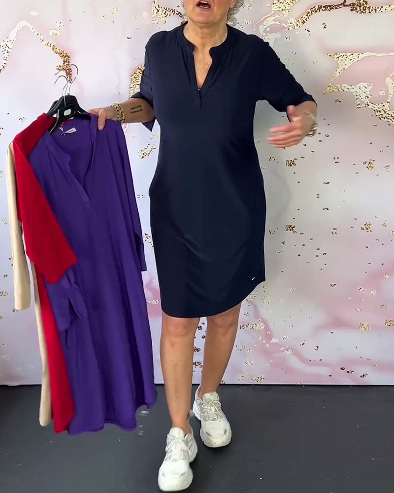 Lenka | Elegant Dress with V-Neck