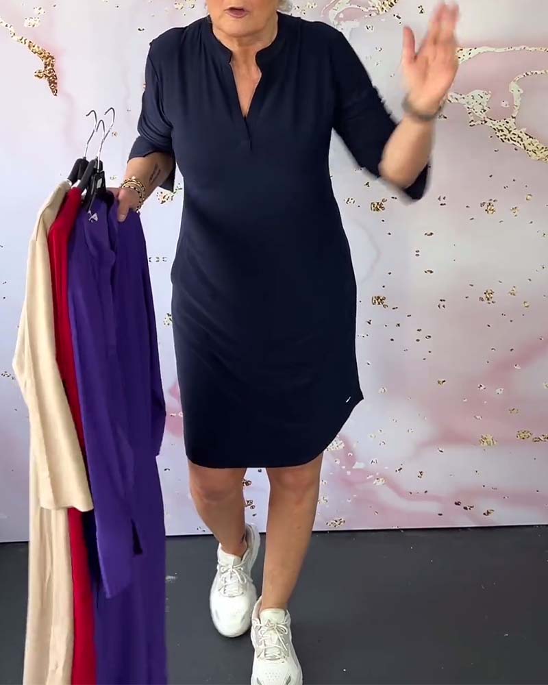 Lenka | Elegant Dress with V-Neck