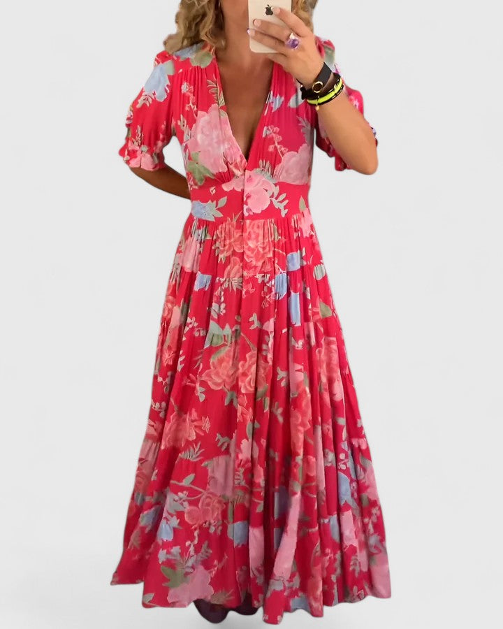 Minelda | Elegante Vestito Estivo con Scollatura a V