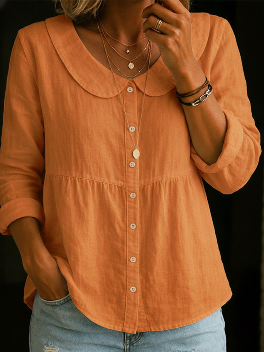 Arlir | Soft Linen Blouse with Collar