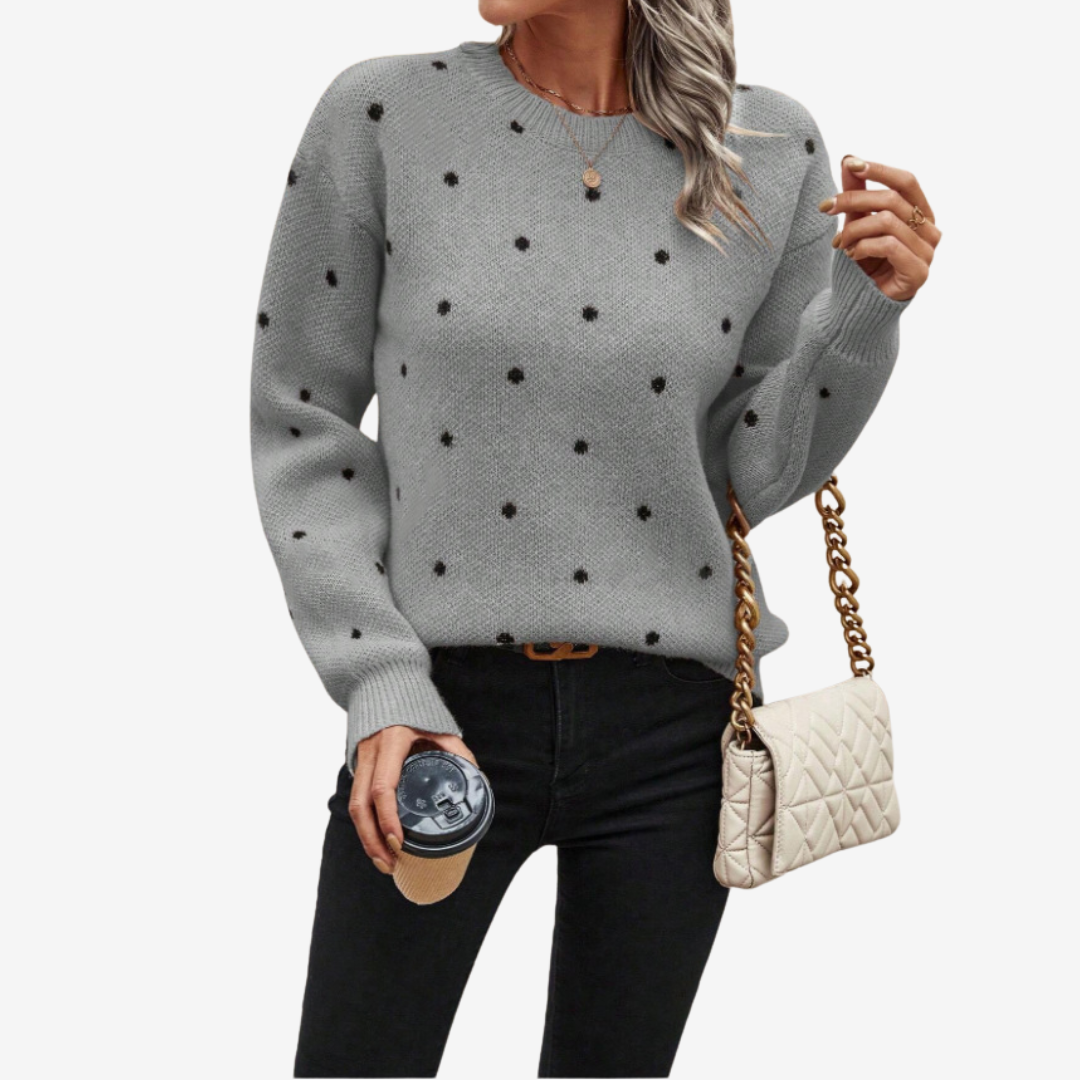 Aveline™ Elegante maglione a pois