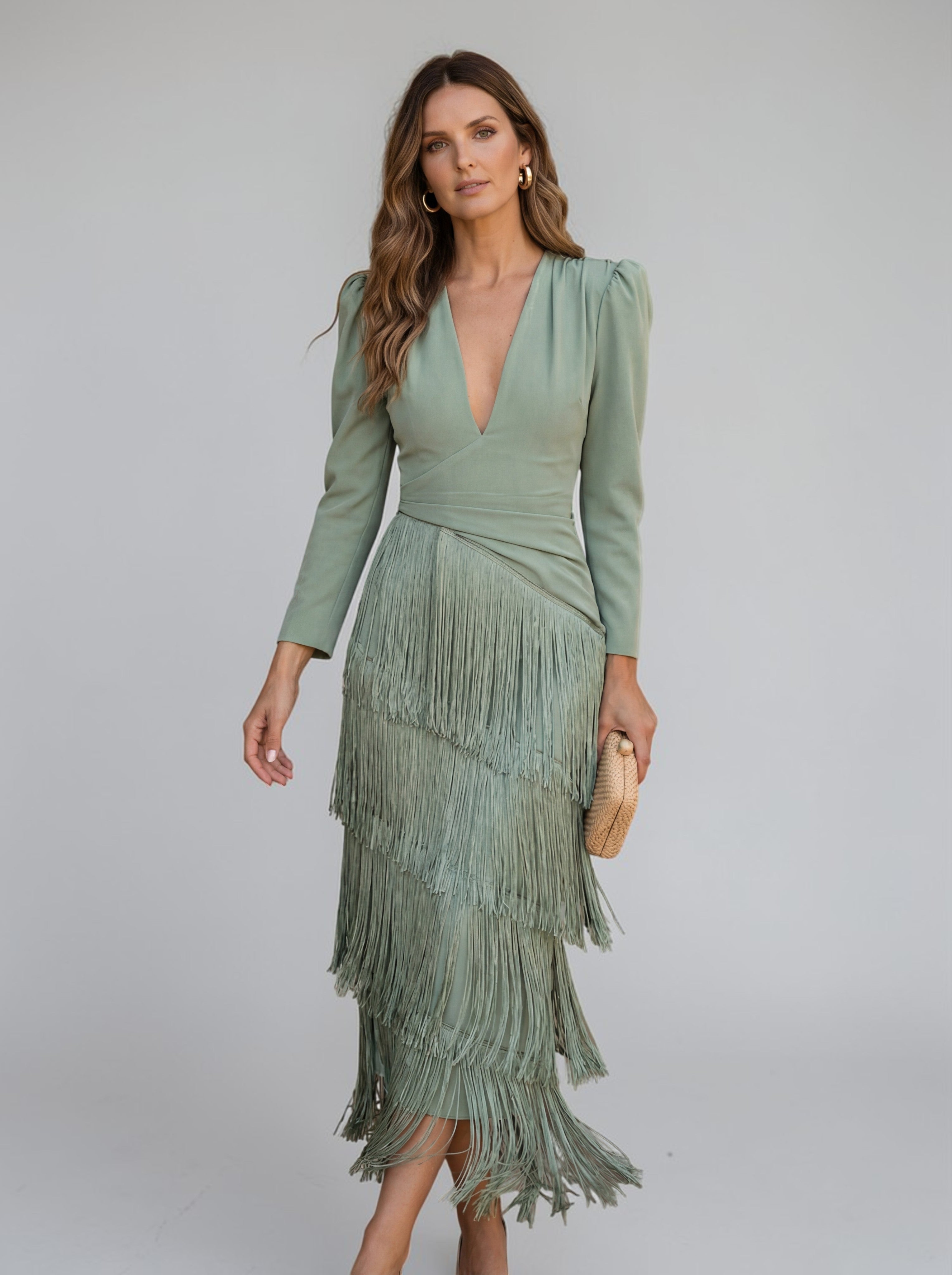 Sofia | Elegant Fringed Dress
