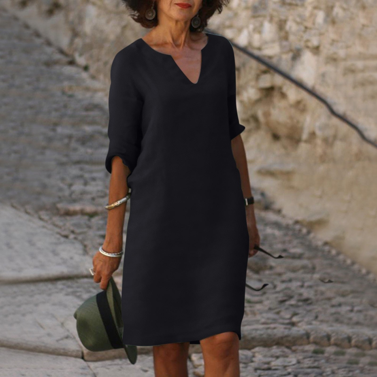 Daria | Abito midi estivo con scollo a V