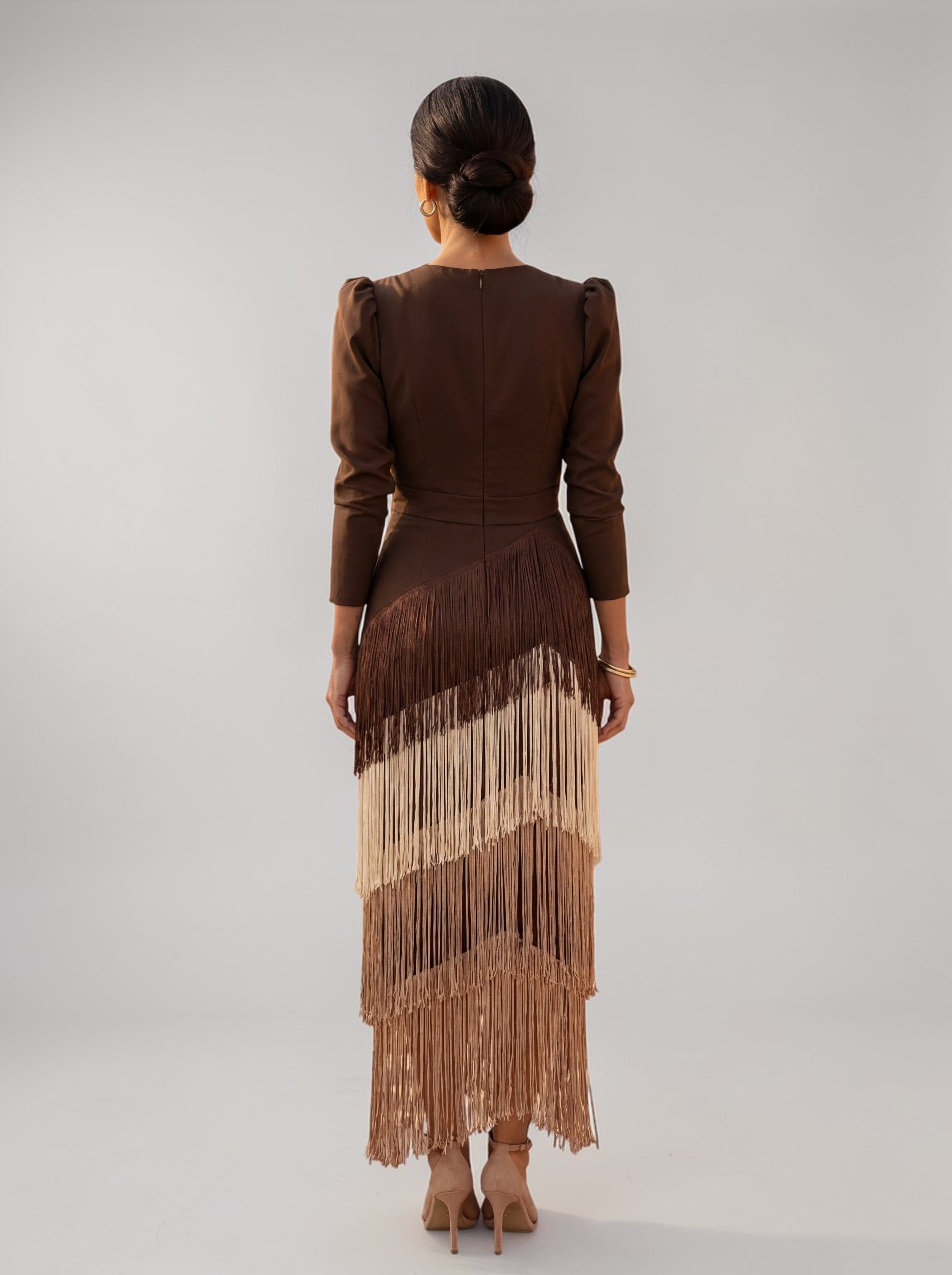 Sofia | Elegant Fringed Dress