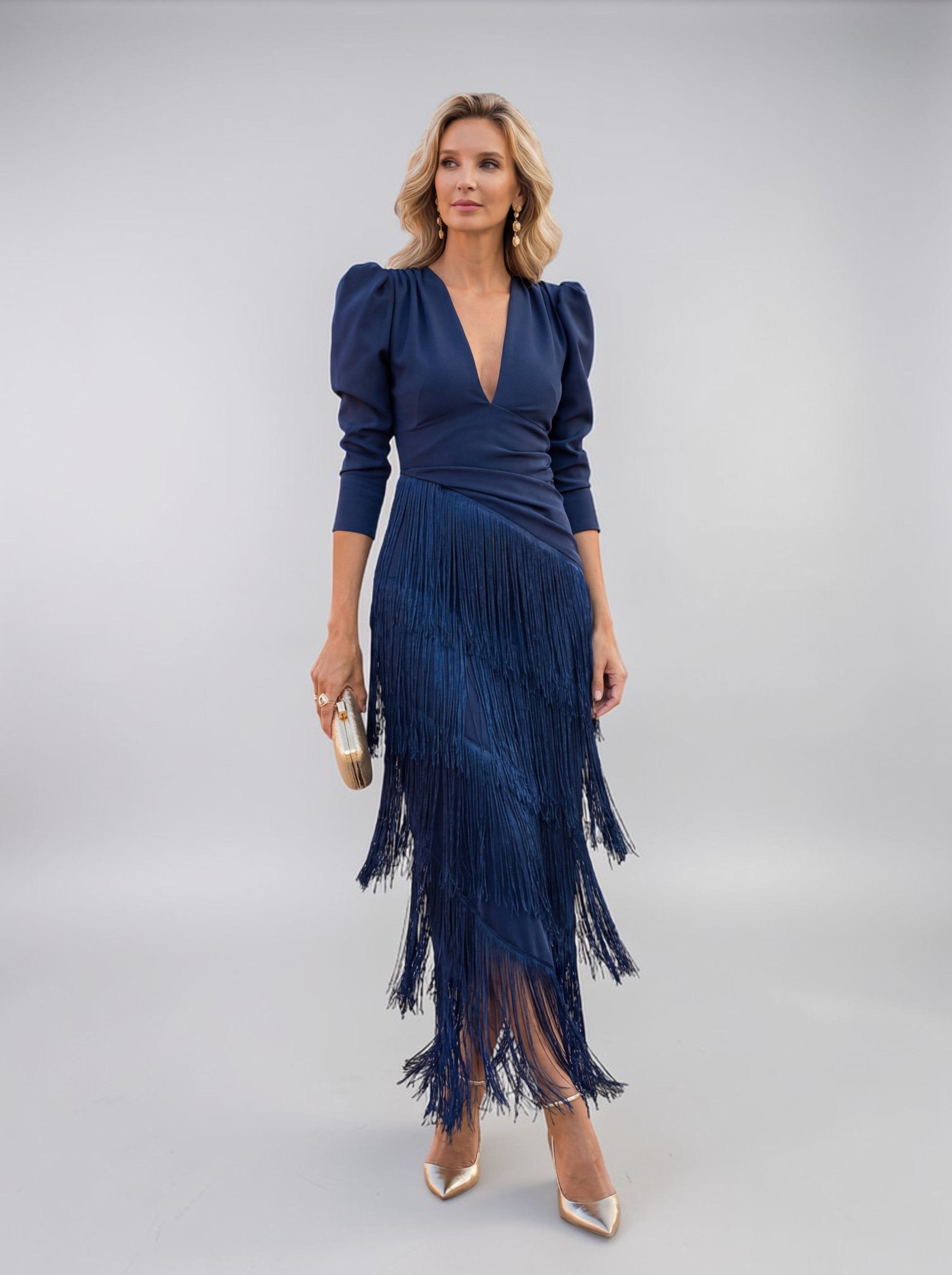 Sofia | Elegant Fringed Dress