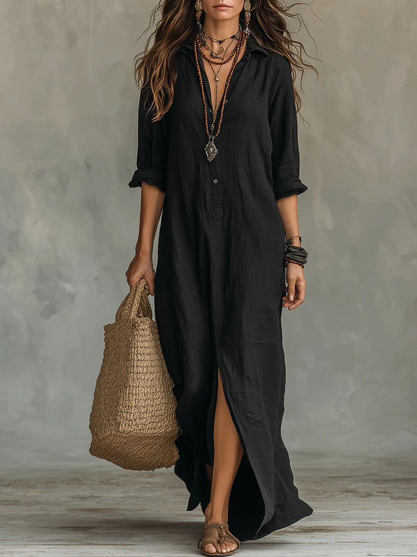 Patrizia | Vestito Maxi Senza Sforzo con Silhouette Flattering per un Uso Quotidiano Versatile