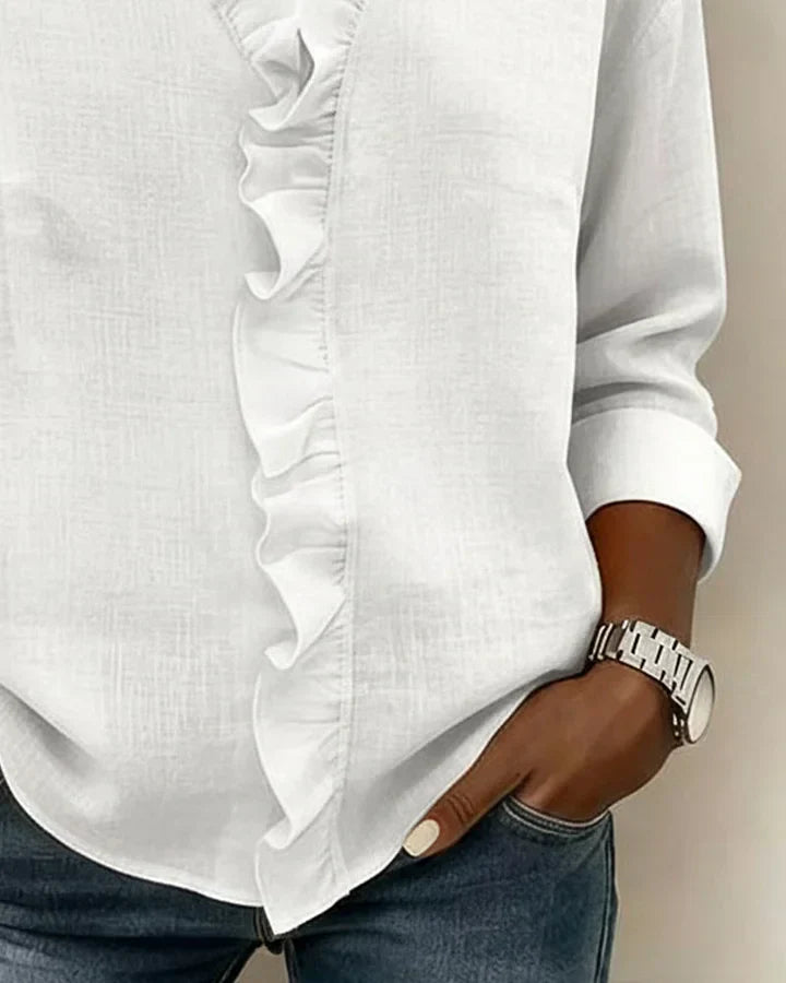 Indie | Long Sleeves Ruffles Blouse