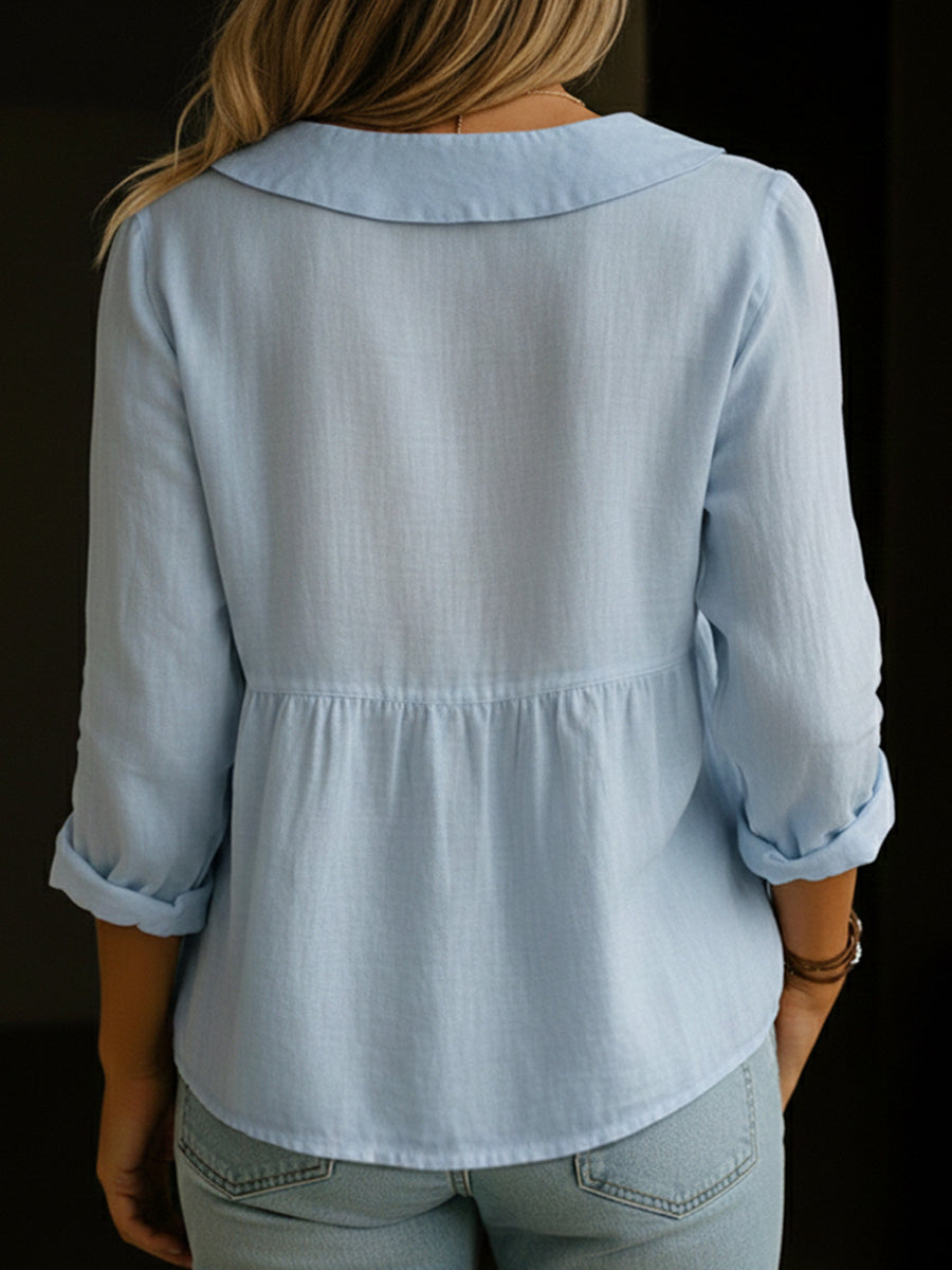 Arlir | Soft Linen Blouse with Collar