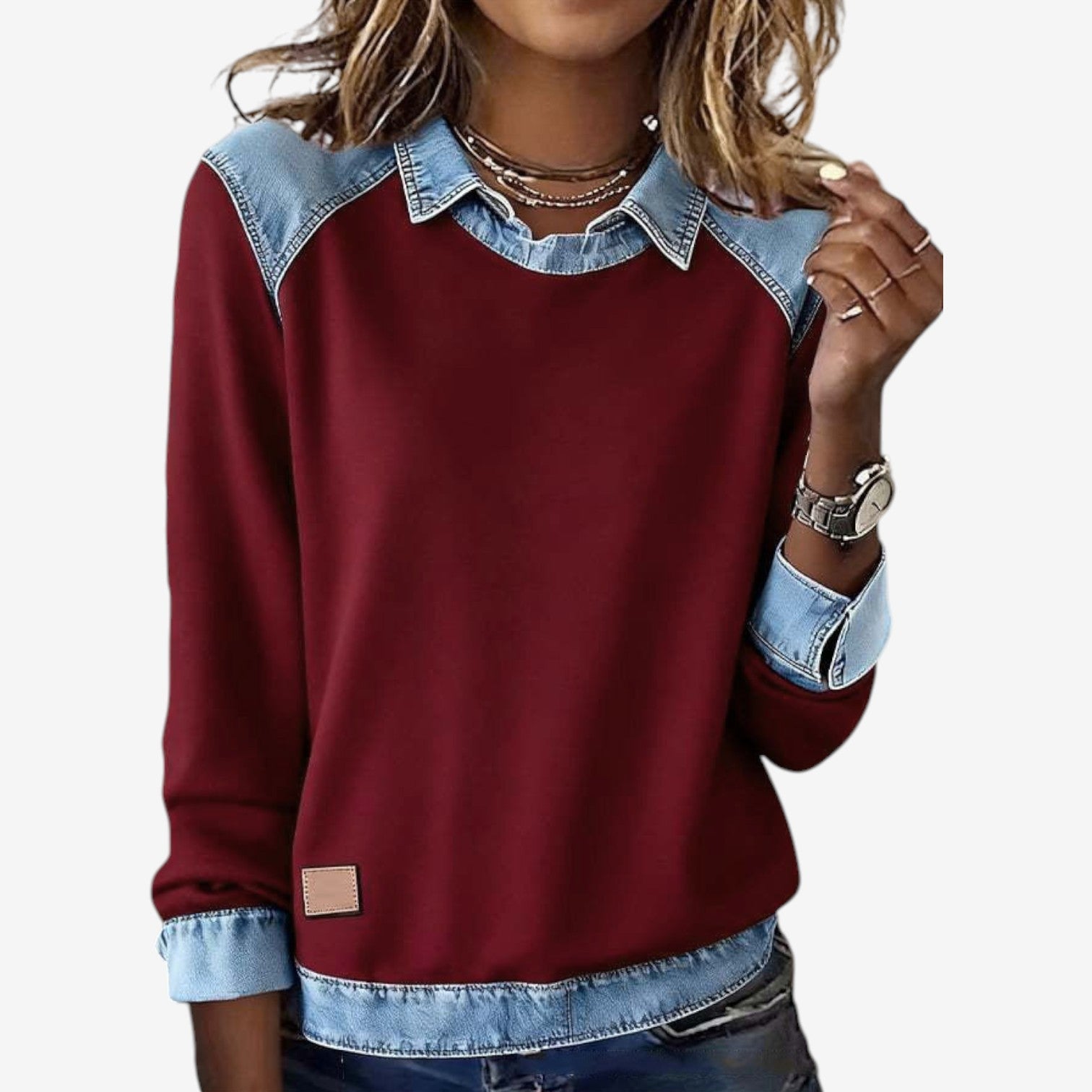 Galesi™ Maglione a contrasto