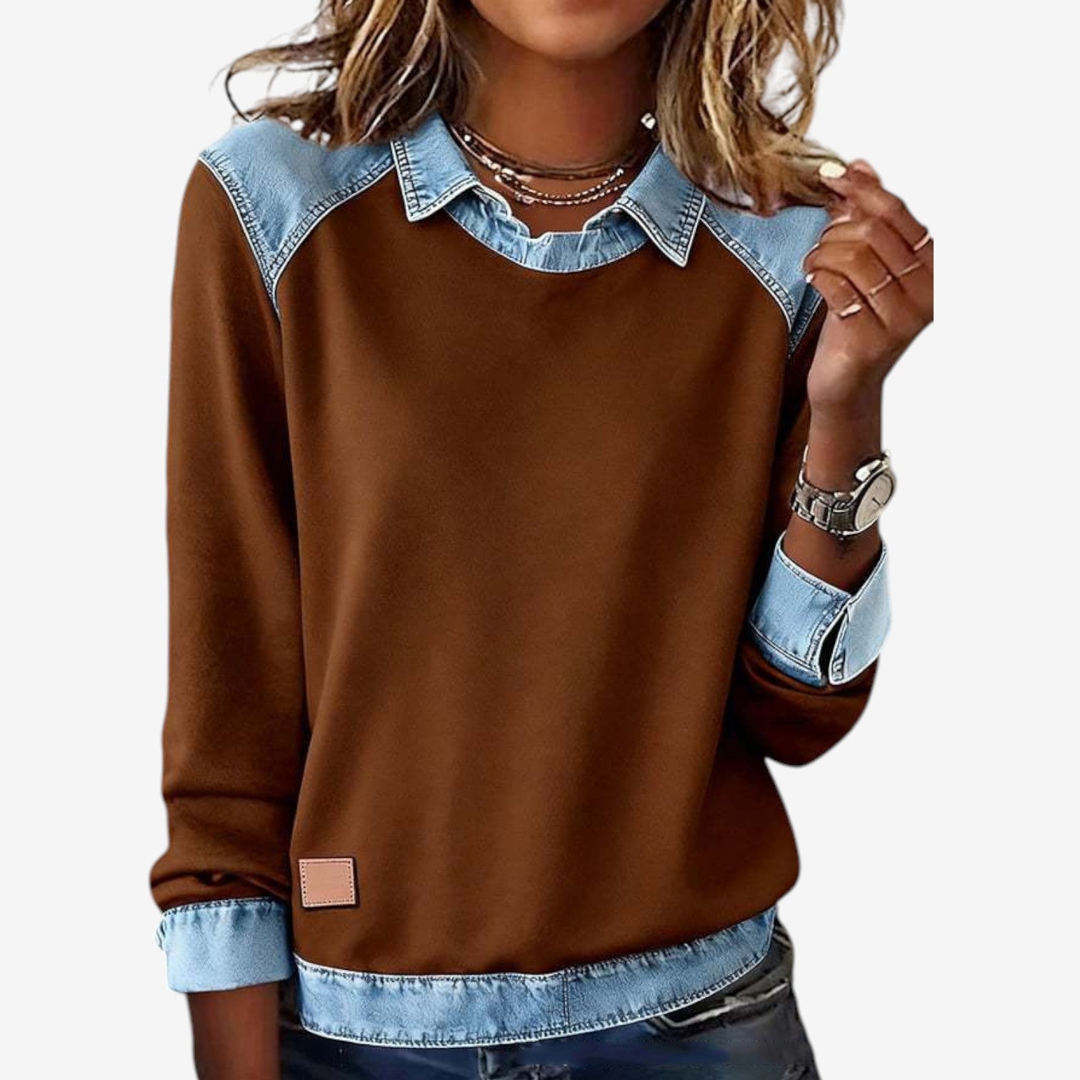 Galesi™ Maglione a contrasto