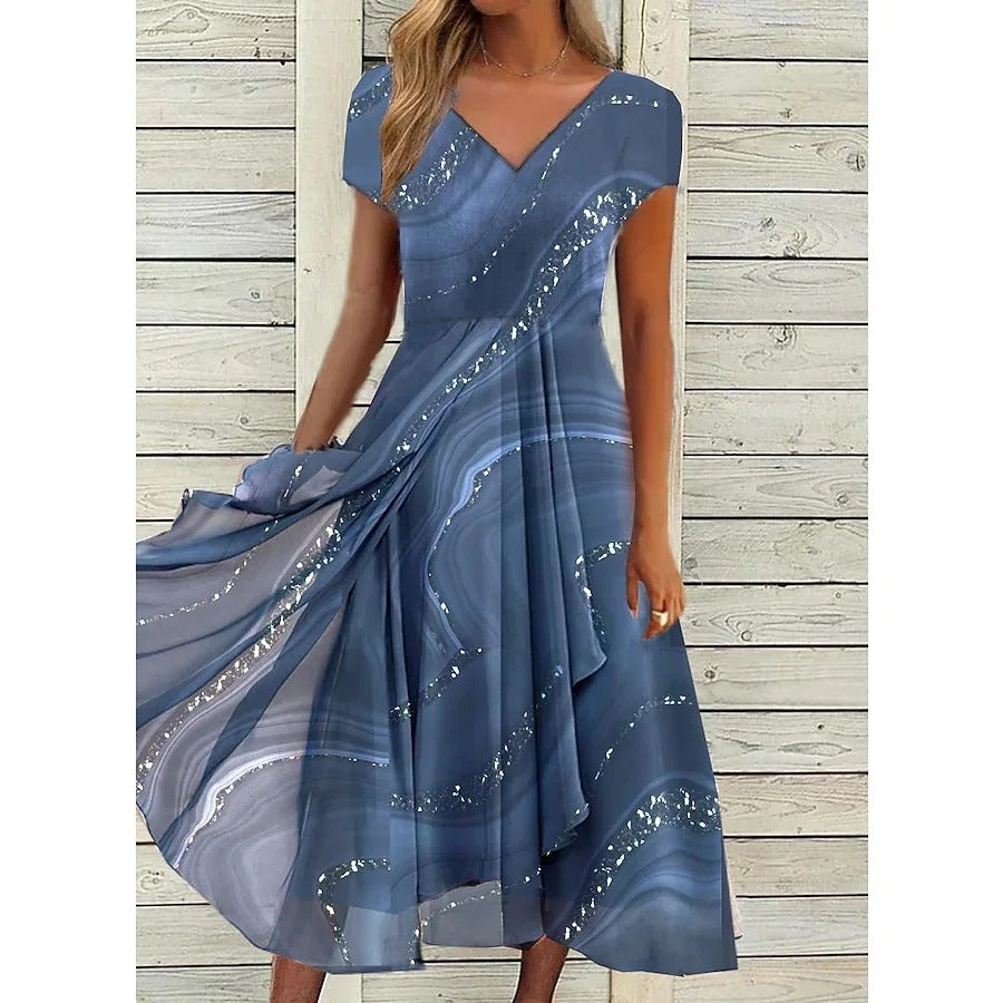 ZARA – FLOWING V-NECK MIDI