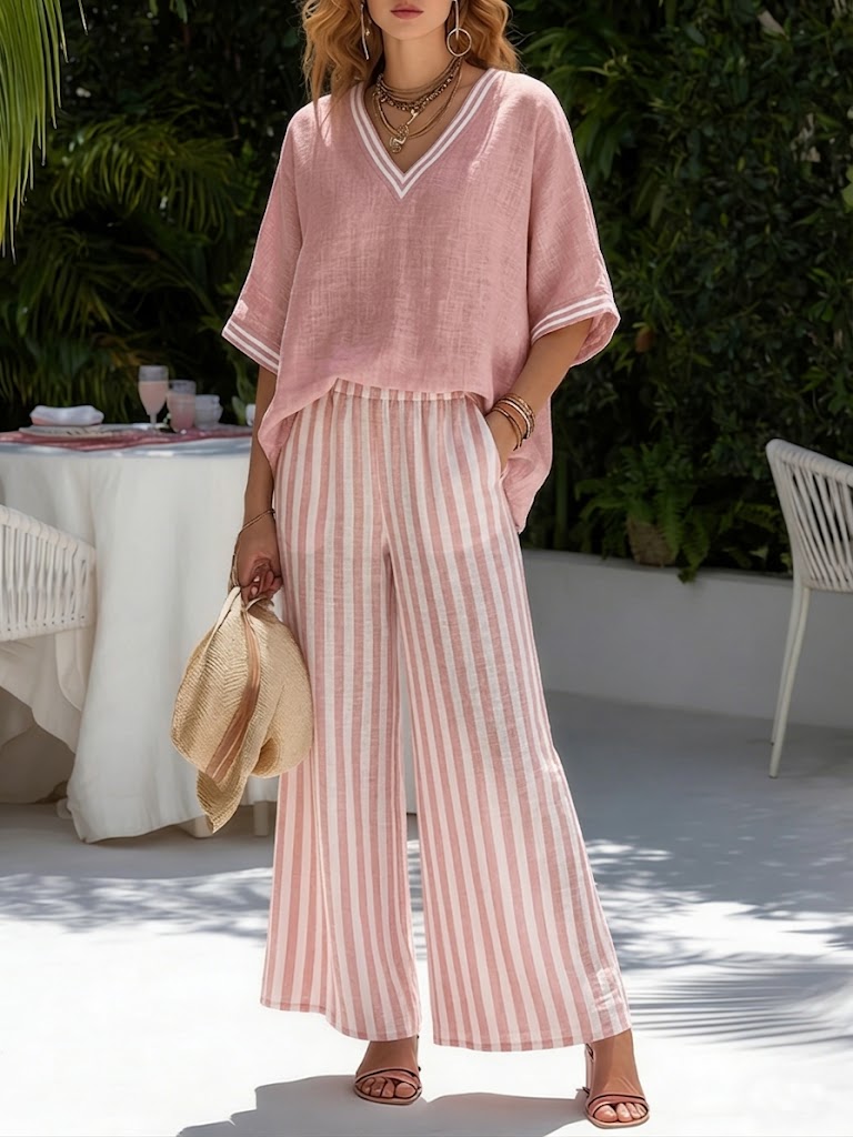 Andrea | Set Duo in Lino a Righe Alira