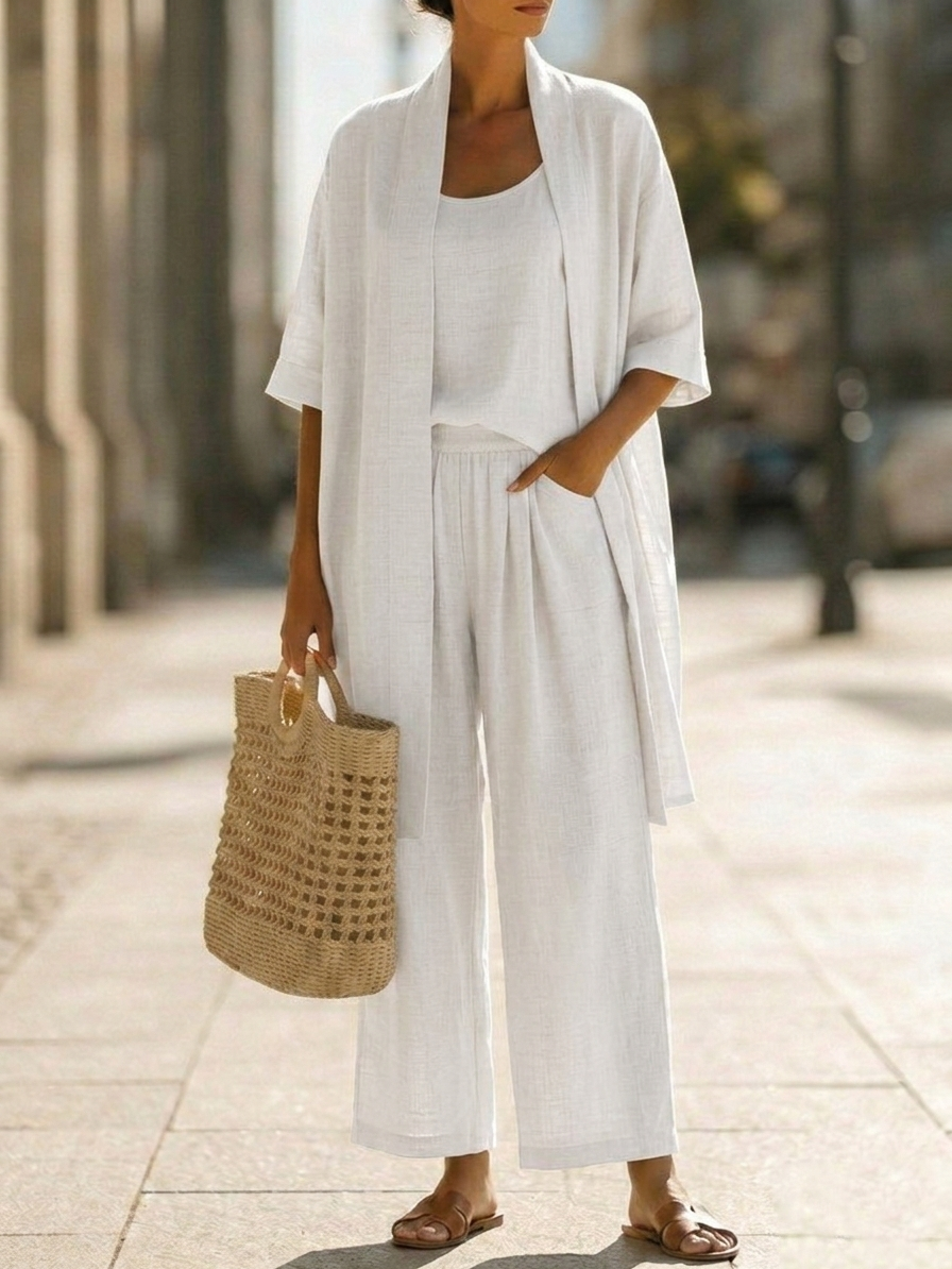 Isabella™ | Linen-Cotton Three-Piece Set