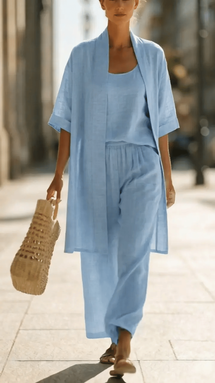 Isabella™ | Linen-Cotton Three-Piece Set