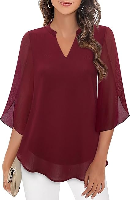 Claudia I Blouse with V-Neck